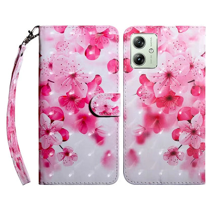 For Motorola Moto G54 5G Case 3D Pattern Leather Magnetic Wallet Phone Cover