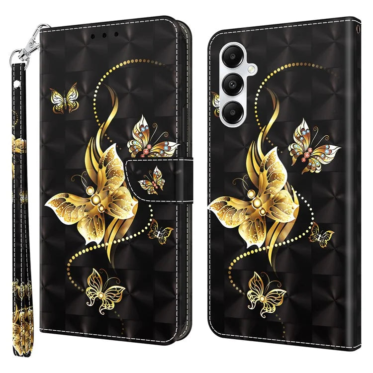 For Samsung Galaxy A05s 4G Case PU Leather Pattern Printing Flip Phone Cover