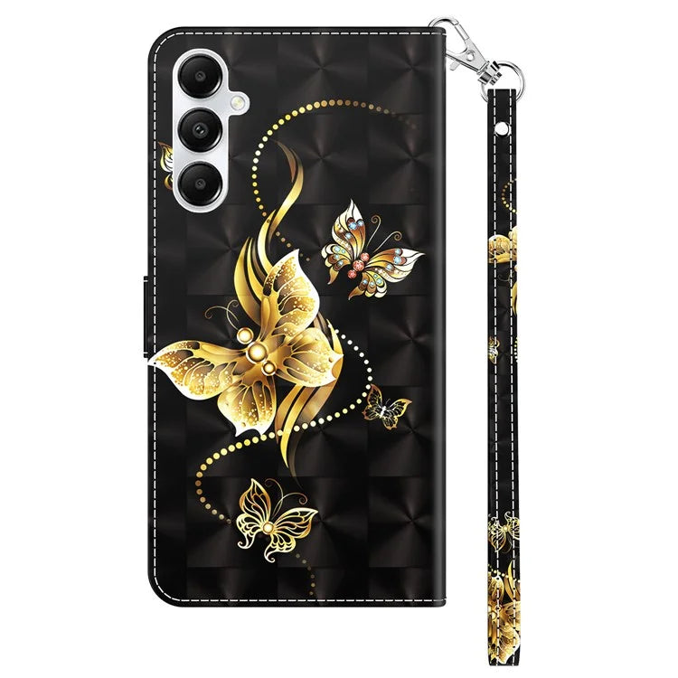 For Samsung Galaxy A05s 4G Case PU Leather Pattern Printing Flip Phone Cover