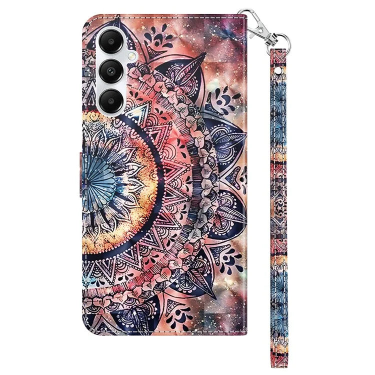 For Samsung Galaxy A05s 4G Case PU Leather Pattern Printing Flip Phone Cover