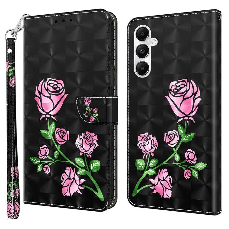 For Samsung Galaxy A05s 4G Case PU Leather Pattern Printing Flip Phone Cover
