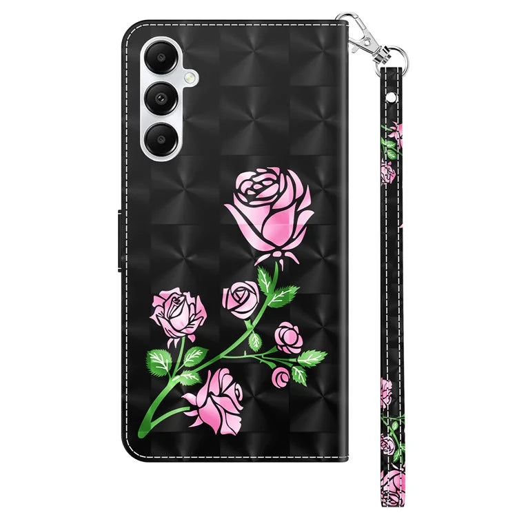 For Samsung Galaxy A05s 4G Case PU Leather Pattern Printing Flip Phone Cover