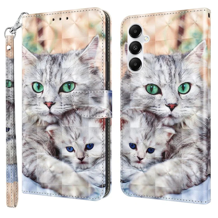 For Samsung Galaxy A05s 4G Case PU Leather Pattern Printing Flip Phone Cover