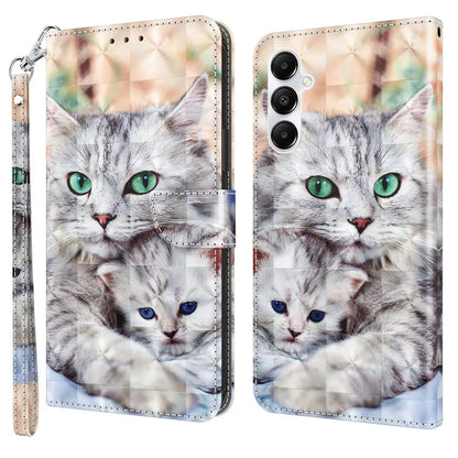 For Samsung Galaxy A05s 4G Case PU Leather Pattern Printing Flip Phone Cover
