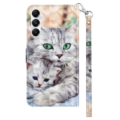 For Samsung Galaxy A05s 4G Case PU Leather Pattern Printing Flip Phone Cover