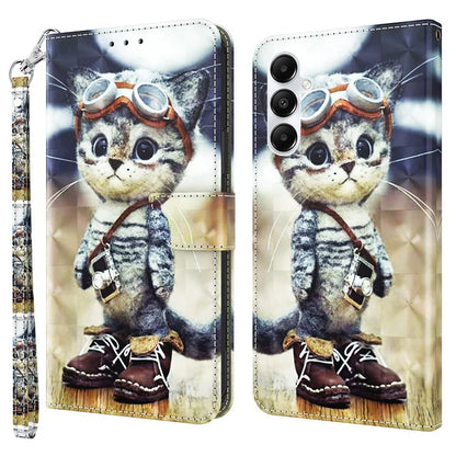 For Samsung Galaxy A05s 4G Case PU Leather Pattern Printing Flip Phone Cover