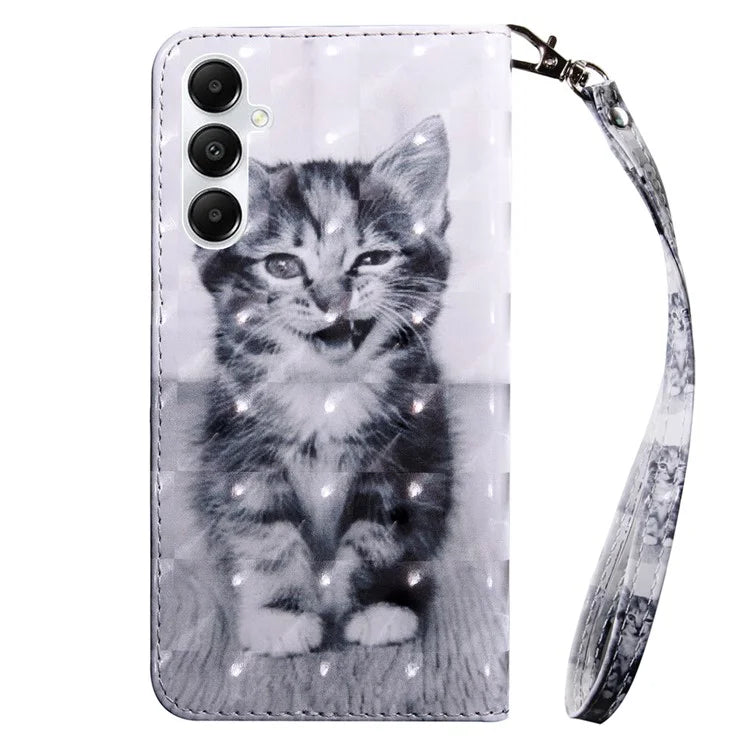 For Samsung Galaxy A05s 4G Case PU Leather Pattern Printing Flip Phone Cover