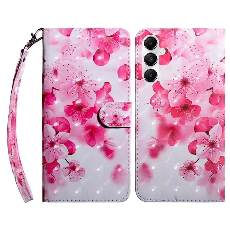 For Samsung Galaxy A05s 4G Case PU Leather Pattern Printing Flip Phone Cover