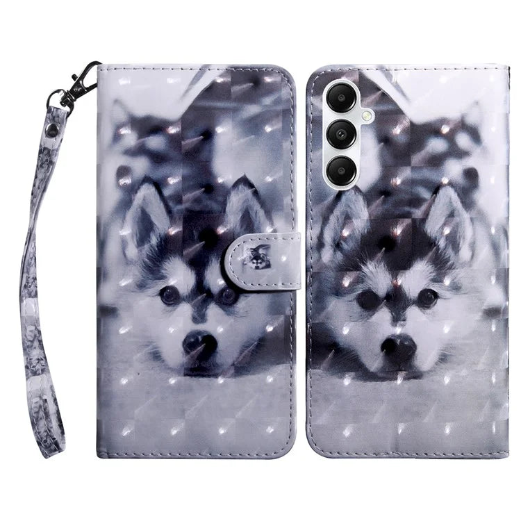For Samsung Galaxy A05s 4G Case PU Leather Pattern Printing Flip Phone Cover