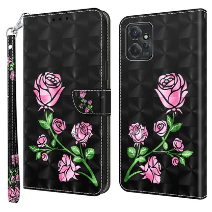 For Motorola Moto G Power 5G Case 3D Pattern PU Leather Phone Cover