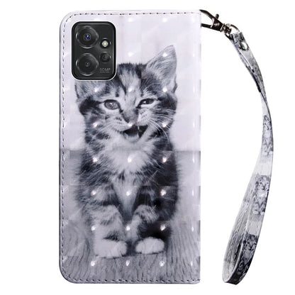 For Motorola Moto G Power 5G Case 3D Pattern PU Leather Phone Cover