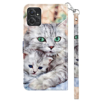 For Motorola Moto G Power 5G Case 3D Pattern PU Leather Phone Cover