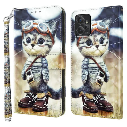 For Motorola Moto G Power 5G Case 3D Pattern PU Leather Phone Cover