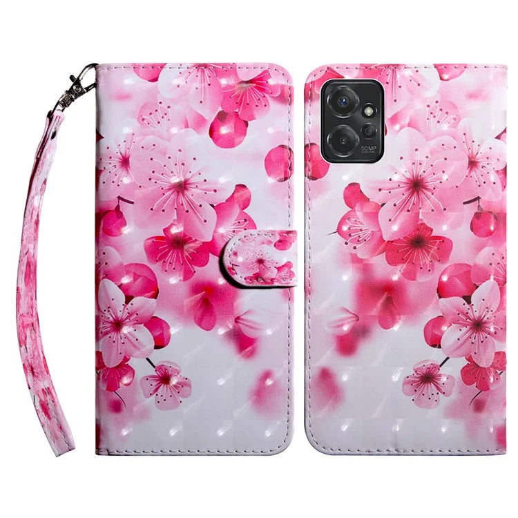 For Motorola Moto G Power 5G Case 3D Pattern PU Leather Phone Cover