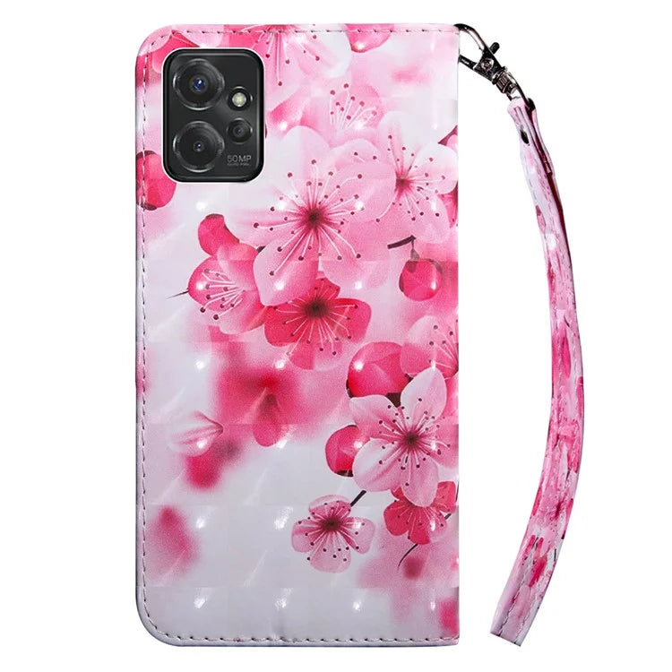 For Motorola Moto G Power 5G Case 3D Pattern PU Leather Phone Cover
