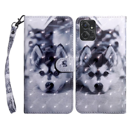 For Motorola Moto G Power 5G Case 3D Pattern PU Leather Phone Cover