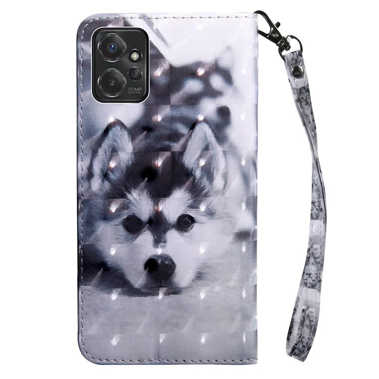 For Motorola Moto G Power 5G Case 3D Pattern PU Leather Phone Cover