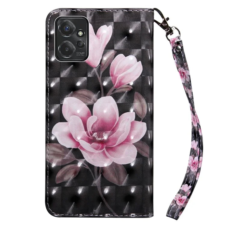 For Motorola Moto G Power 5G Case 3D Pattern PU Leather Phone Cover