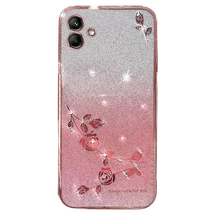 KADEM For Samsung Galaxy M13 5G / A04 4G (164.4 x 76.3 x 9.1mm) Case Flower Decor Phone Cover