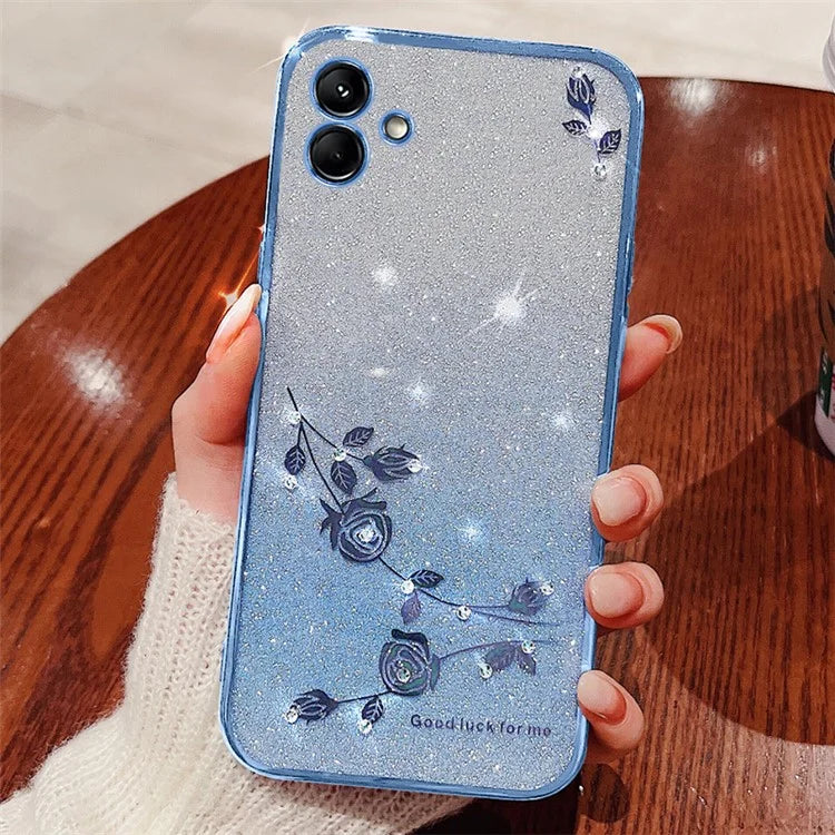 KADEM For Samsung Galaxy M13 5G / A04 4G (164.4 x 76.3 x 9.1mm) Case Flower Decor Phone Cover