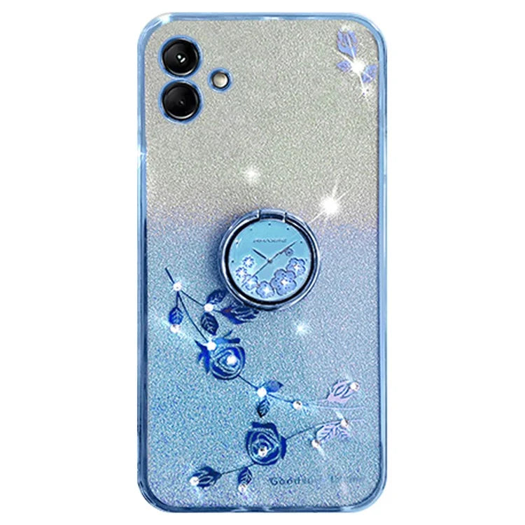 KADEM For Samsung Galaxy M13 5G / A04 4G (164.4 x 76.3 x 9.1mm) Cover Kickstand Glitter TPU Phone Case