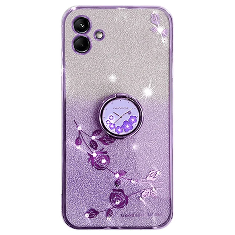 KADEM For Samsung Galaxy M13 5G / A04 4G (164.4 x 76.3 x 9.1mm) Cover Kickstand Glitter TPU Phone Case