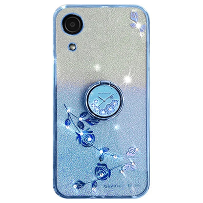 KADEM For Samsung Galaxy A03 Core Case Flower Pattern TPU Cell Phone Kickstand Cover