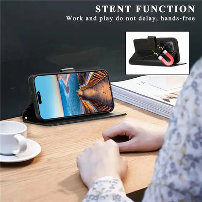 DF-06 For Xiaomi 13T / 13T Pro / Redmi K60 Ultra Case Lines Imprinted Leather Stand Wallet Phone Cover