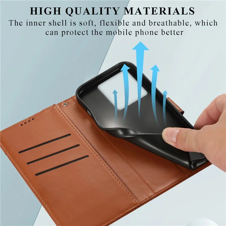 DF-06 For Xiaomi 13T / 13T Pro / Redmi K60 Ultra Case Lines Imprinted Leather Stand Wallet Phone Cover