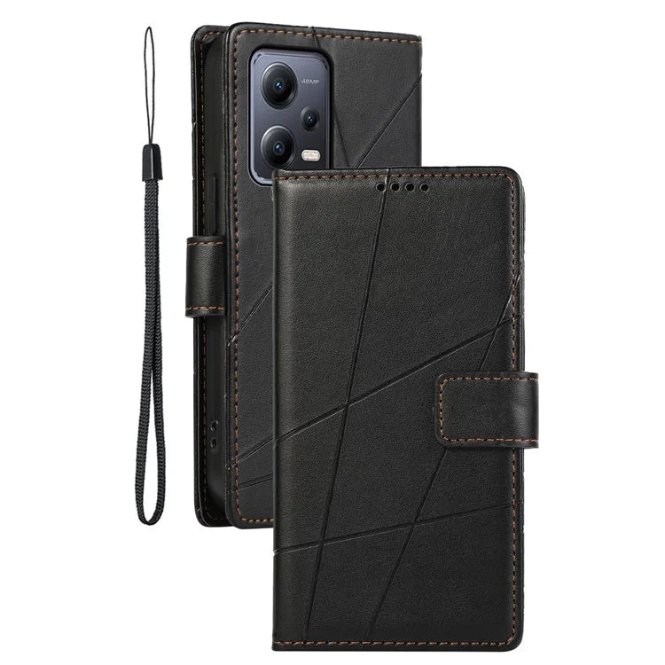 DF-06 For Xiaomi Poco X5 5G / Redmi Note 12 5G (China) / (India) / (Global) Case Imprinted PU Leather Phone Cover