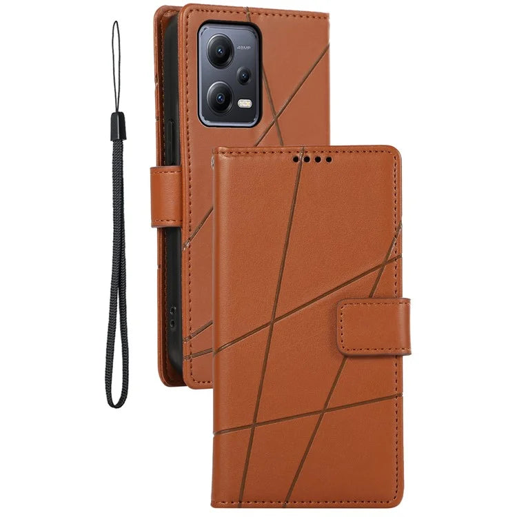 DF-06 For Xiaomi Poco X5 5G / Redmi Note 12 5G (China) / (India) / (Global) Case Imprinted PU Leather Phone Cover