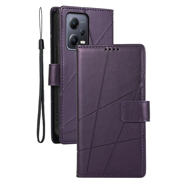 DF-06 For Xiaomi Poco X5 5G / Redmi Note 12 5G (China) / (India) / (Global) Case Imprinted PU Leather Phone Cover
