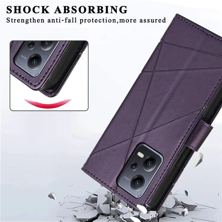 DF-06 For Xiaomi Poco X5 5G / Redmi Note 12 5G (China) / (India) / (Global) Case Imprinted PU Leather Phone Cover