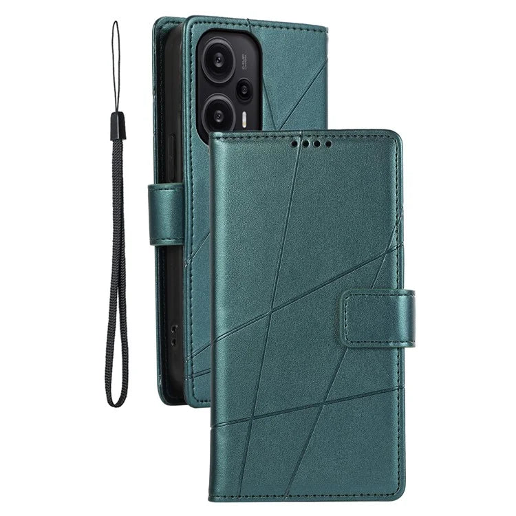 DF-06 For Xiaomi Redmi Note 12 Turbo / Poco F5 5G Case Cellphone Imprinted Leather Cover