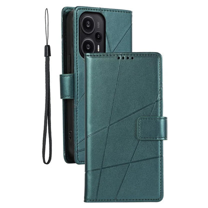 DF-06 For Xiaomi Redmi Note 12 Turbo / Poco F5 5G Case Cellphone Imprinted Leather Cover