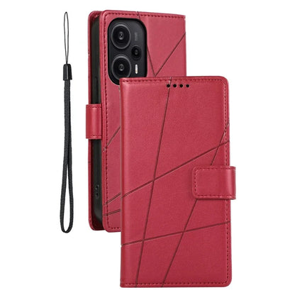 DF-06 For Xiaomi Redmi Note 12 Turbo / Poco F5 5G Case Cellphone Imprinted Leather Cover
