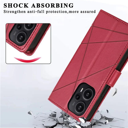 DF-06 For Xiaomi Redmi Note 12 Turbo / Poco F5 5G Case Cellphone Imprinted Leather Cover
