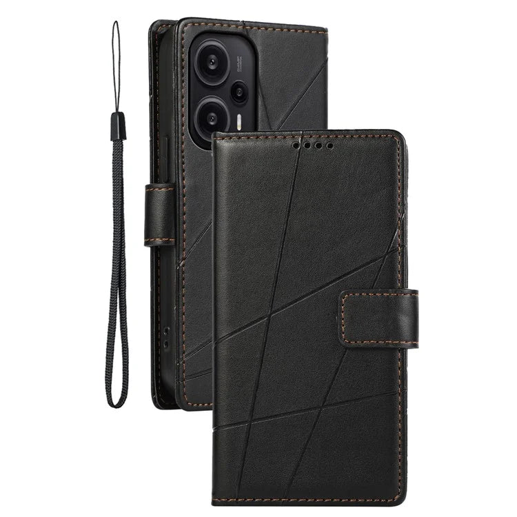 DF-06 For Xiaomi Redmi Note 12 Turbo / Poco F5 5G Case Cellphone Imprinted Leather Cover