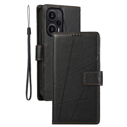DF-06 For Xiaomi Redmi Note 12 Turbo / Poco F5 5G Case Cellphone Imprinted Leather Cover