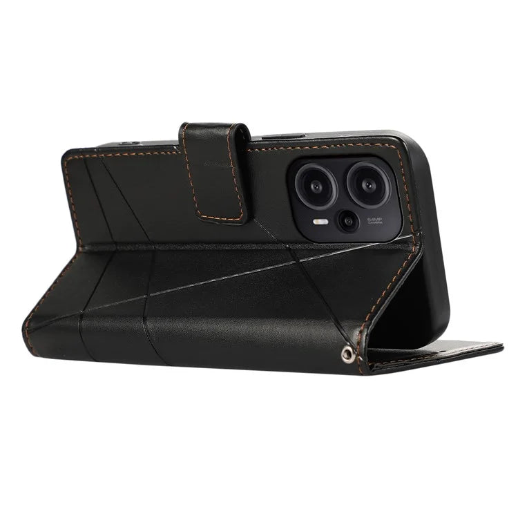 DF-06 For Xiaomi Redmi Note 12 Turbo / Poco F5 5G Case Cellphone Imprinted Leather Cover