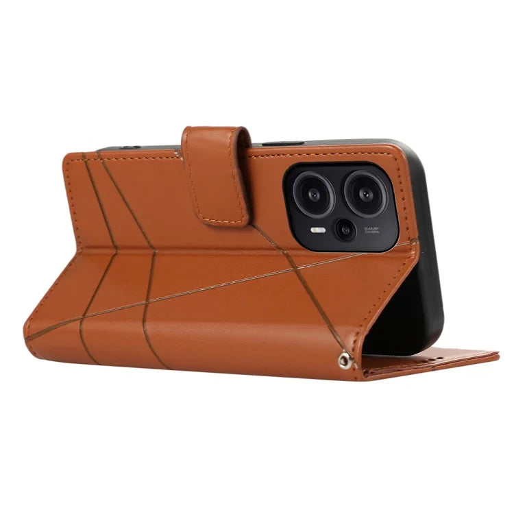 DF-06 For Xiaomi Redmi Note 12 Turbo / Poco F5 5G Case Cellphone Imprinted Leather Cover