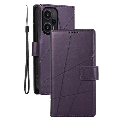 DF-06 For Xiaomi Redmi Note 12 Turbo / Poco F5 5G Case Cellphone Imprinted Leather Cover