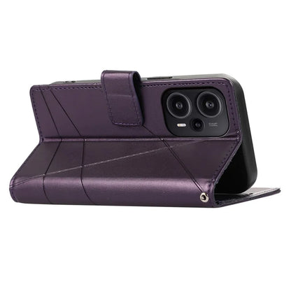 DF-06 For Xiaomi Redmi Note 12 Turbo / Poco F5 5G Case Cellphone Imprinted Leather Cover