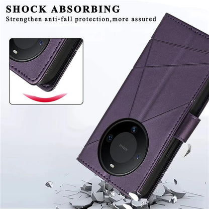 DF-06 For Huawei Mate 60 Case PU Leather Wallet Folding Stand Phone Cover