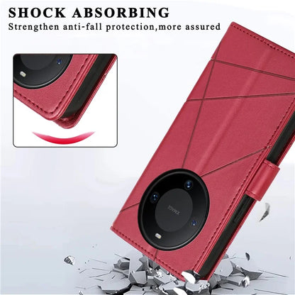 DF-06 For Huawei Mate 60 Case PU Leather Wallet Folding Stand Phone Cover
