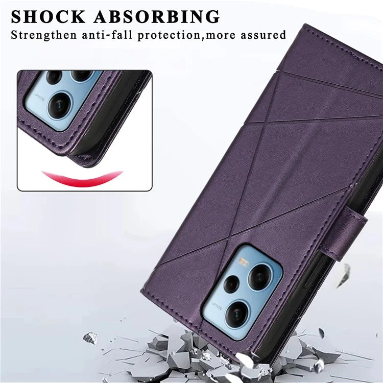 DF-06 For Xiaomi Poco X5 Pro 5G / Redmi Note 12 Pro Speed 5G / Note 12 Pro 5G Case Phone Leather Anti-drop Cover