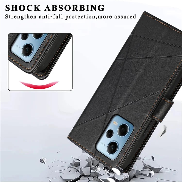 DF-06 For Xiaomi Poco X5 Pro 5G / Redmi Note 12 Pro Speed 5G / Note 12 Pro 5G Case Phone Leather Anti-drop Cover