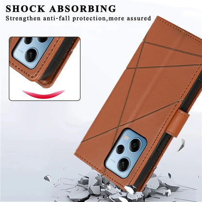 DF-06 For Xiaomi Poco X5 Pro 5G / Redmi Note 12 Pro Speed 5G / Note 12 Pro 5G Case Phone Leather Anti-drop Cover