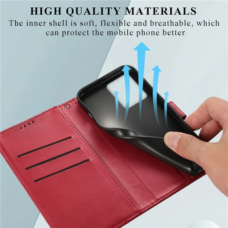 DF-06 For Xiaomi Redmi Note 12 4G Case Lines Imprinted Leather Phone Flip Stand Cover