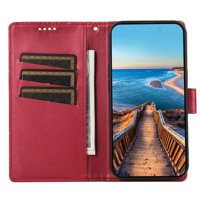 DF-06 For Xiaomi Redmi Note 12 Pro+ 5G Lines Imprint Leather Shockproof Phone Cover